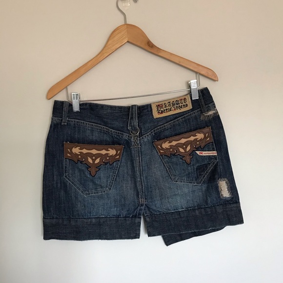 Parasuco Distressed Denim Size 8 mini skirt - Picture 3 of 6